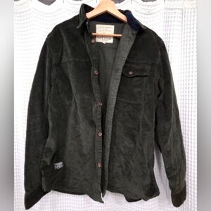 Men's Olive Corduroy Shirt Jacket